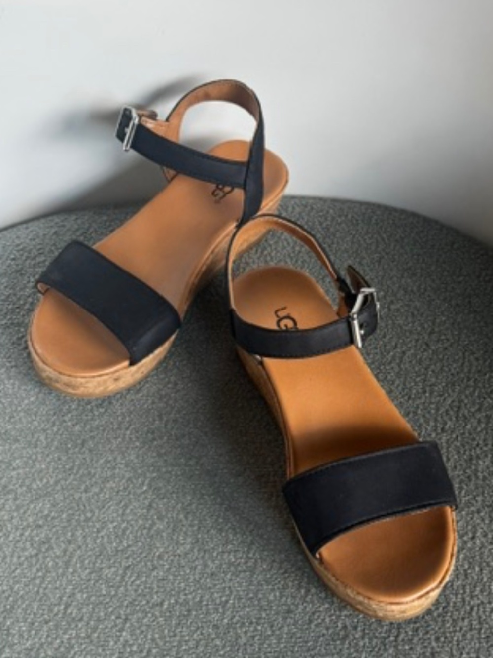 UGG Kids Girl's Wedge‎ Sandals Milley Black